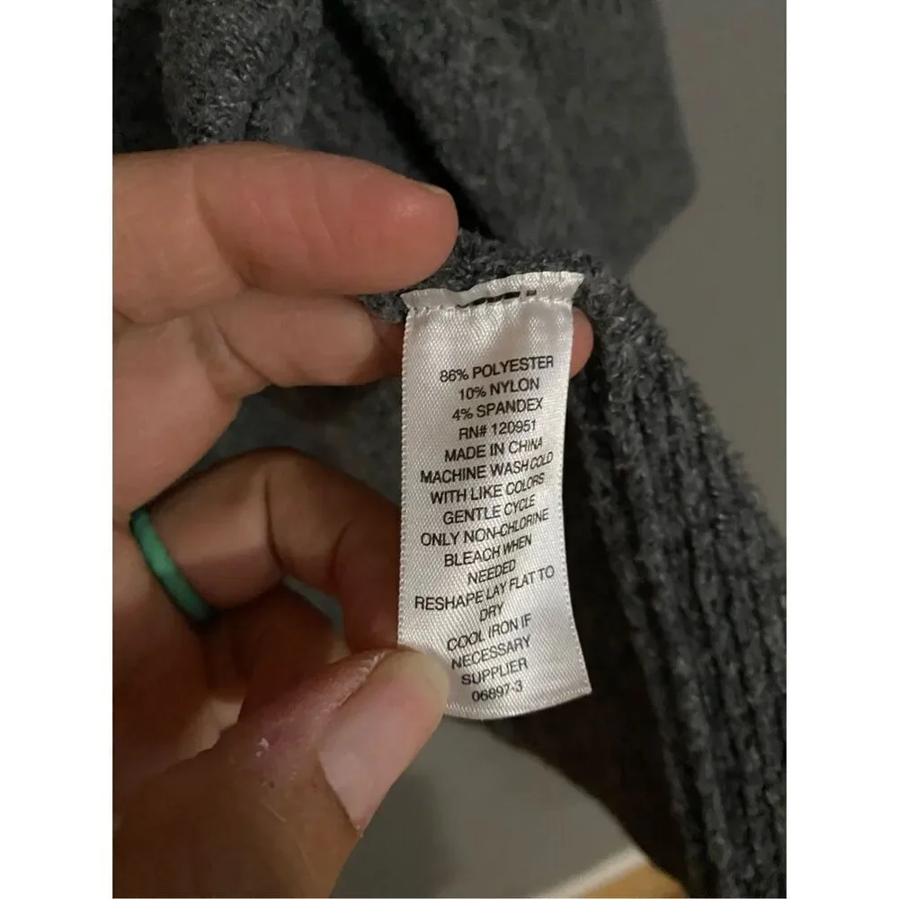 A.N.A Grey Open Front Knit Pocket Cardigan Size XSmall